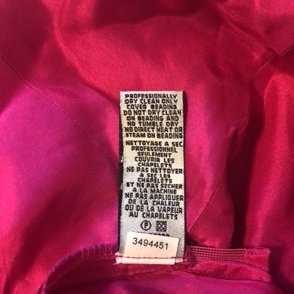 Tibi hot pink fuchsia 100% silk halter top size 4 - Picture 9 of 10